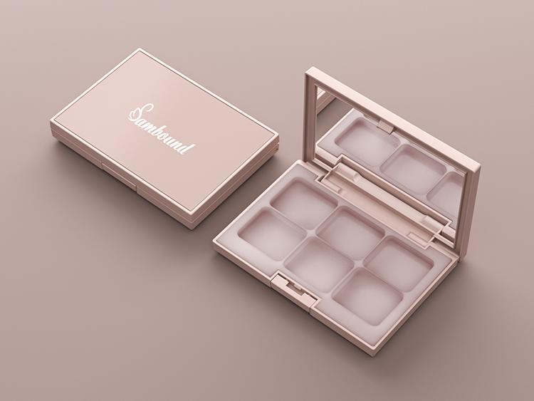 6色眼影盤空盤遮瑕盤包材定制