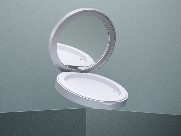 空磁吸蓋粉餅盒包裝注塑加工 空磁吸蓋粉餅盒包裝注塑加工