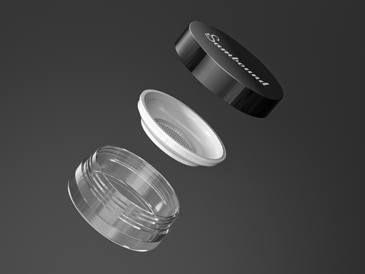 高透明帶濾網散粉分裝盒注塑件